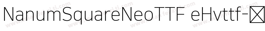 NanumSquareNeoTTF eHvttf字体转换